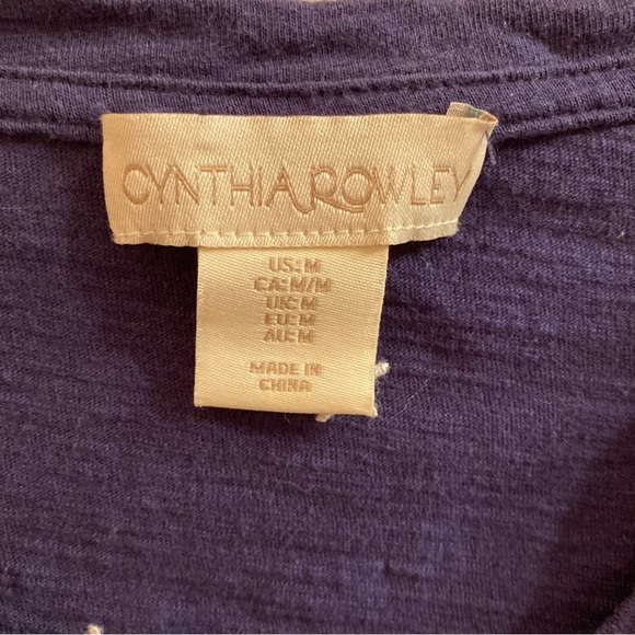 Cynthia Rowley Women's Blue Star Print Top - Picture 4 of 6